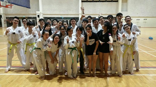 Group photo with TKD members after training
